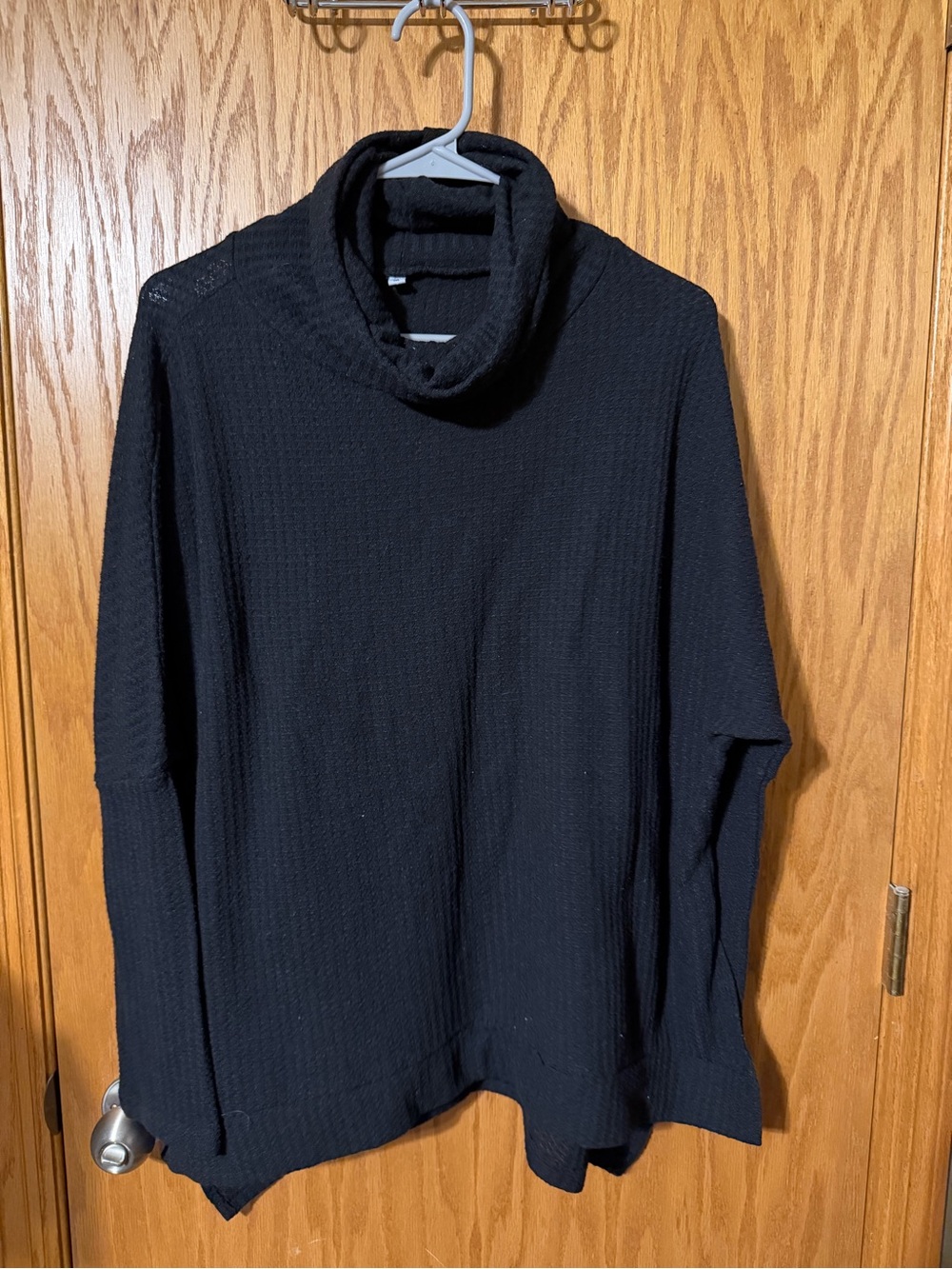Men's Black Turtleneck Knit Sweater